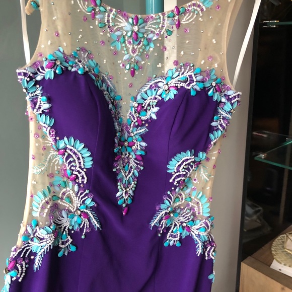 Purple Gown with Beadings - Picture 5 of 5